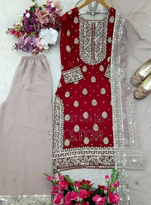Pakistani Aspire Three Piece All Over Siquyens Ambudari Wark