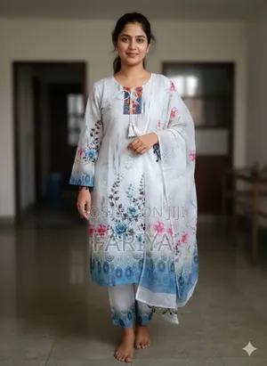 Ready Made Pure Dubai Silk Digital Print Three Piece