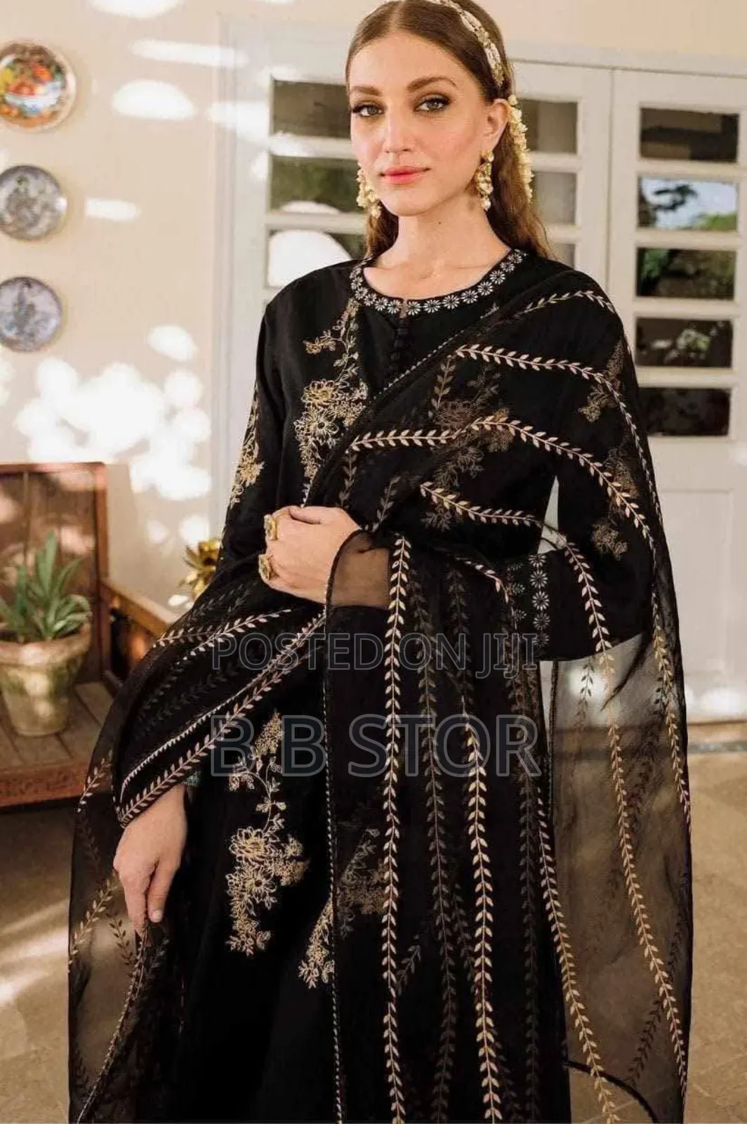 Ready Made Afsan Print Three Piece Fabris : Pure Cotton