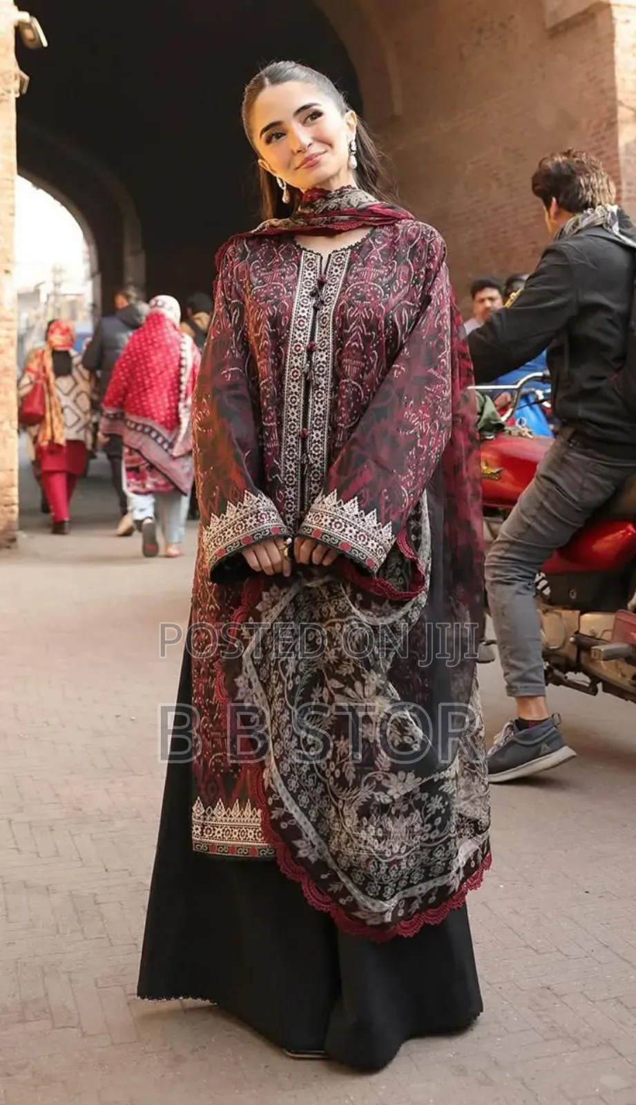 Digital Print Three Piece Fabric : Cotton Silk