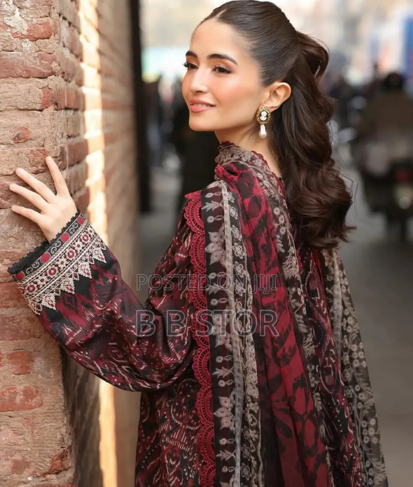 Digital Print Three Piece Fabric : Cotton Silk