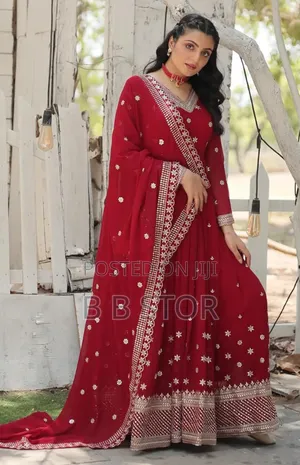 Three Piece Party Gown ফেব্রিক্সঃ ইন্ডিয়ান ওয়েডলেস জর্জেট।