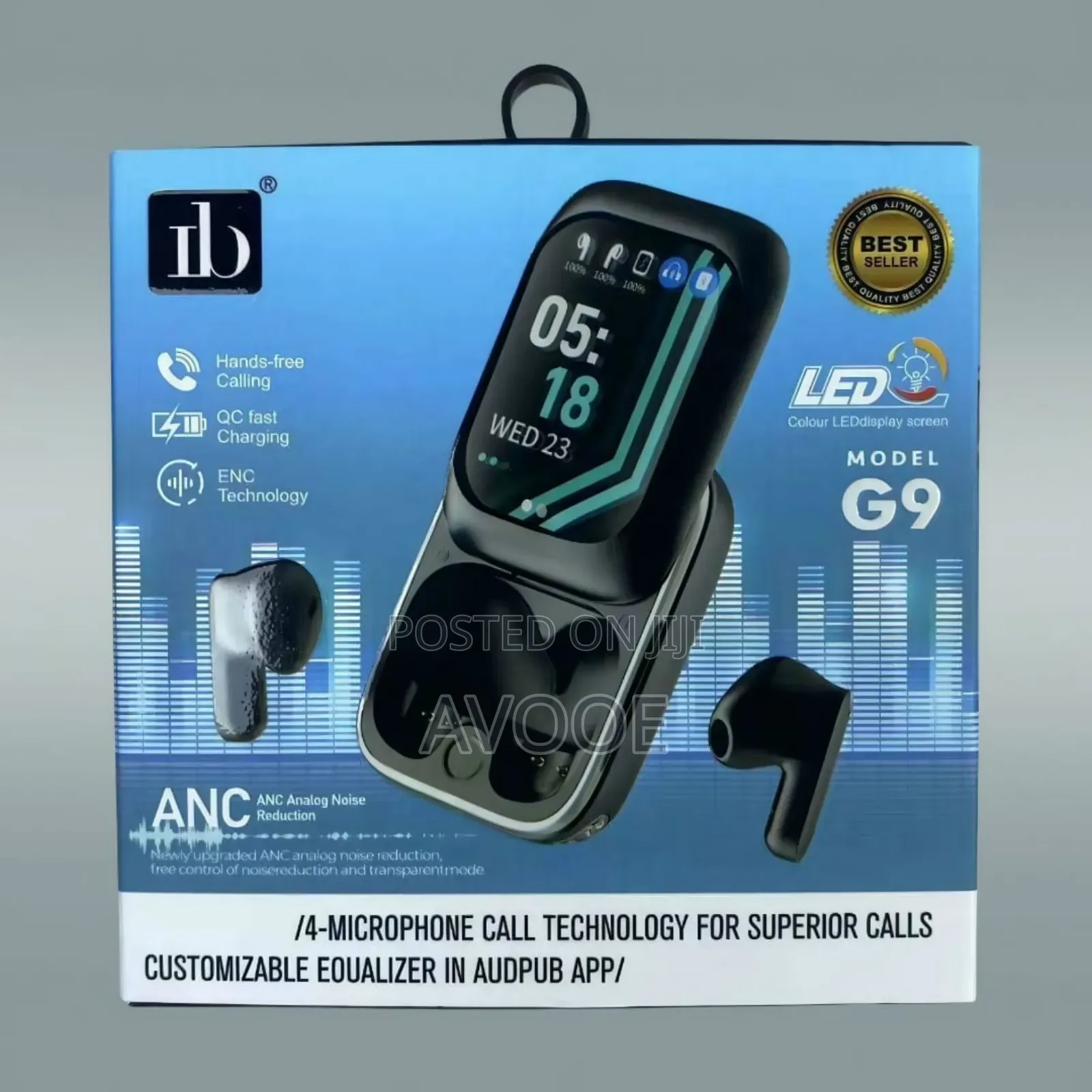 App Control Build In Watch Tws Large Screen Premium Tws