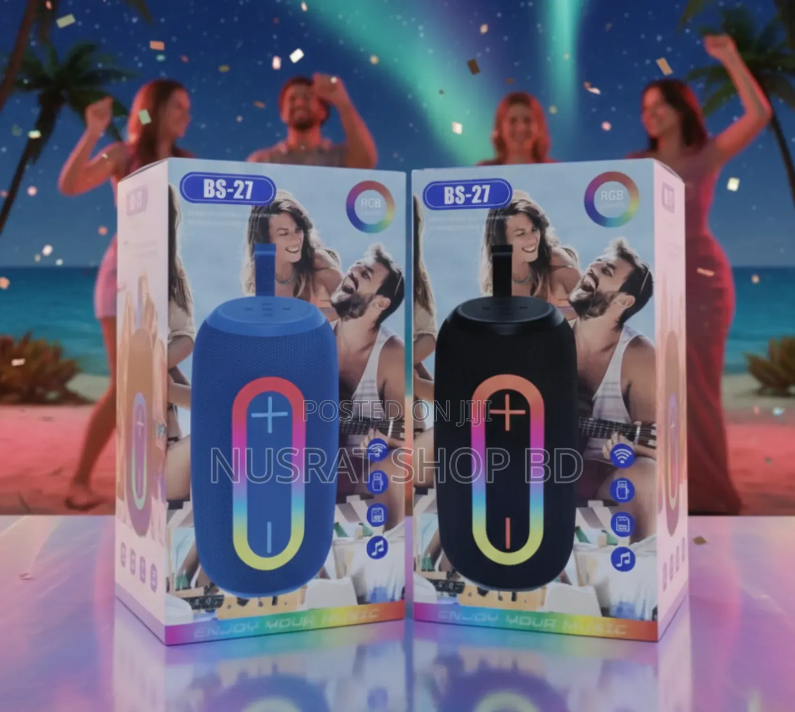 Bs-27 RGB Wireless Bluetooth Speaker Code : 12285