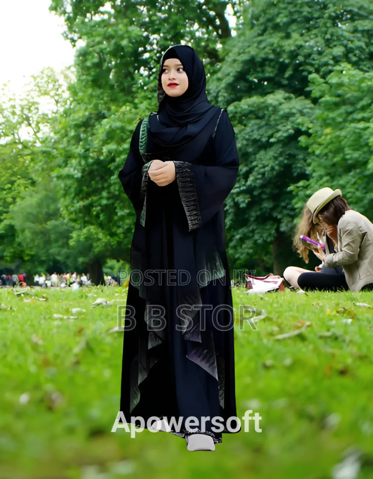 Premium Stone Borka With Hijab