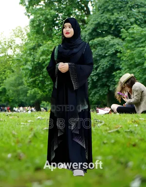 Premium Stone Borka With Hijab