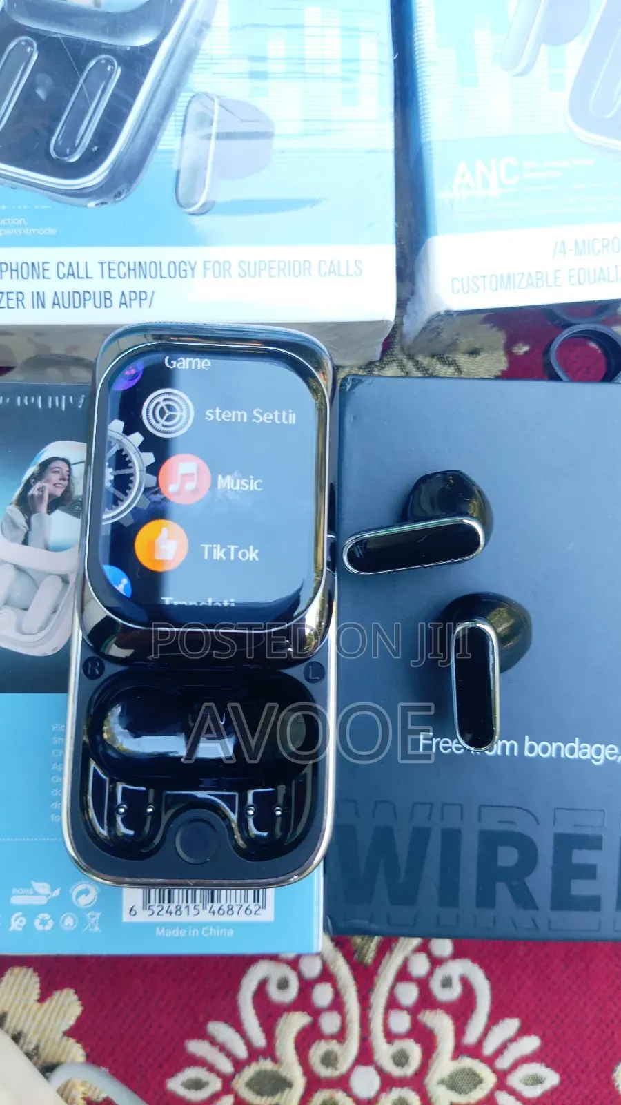 App Control Build In Watch Tws Large Screen Premium Tws