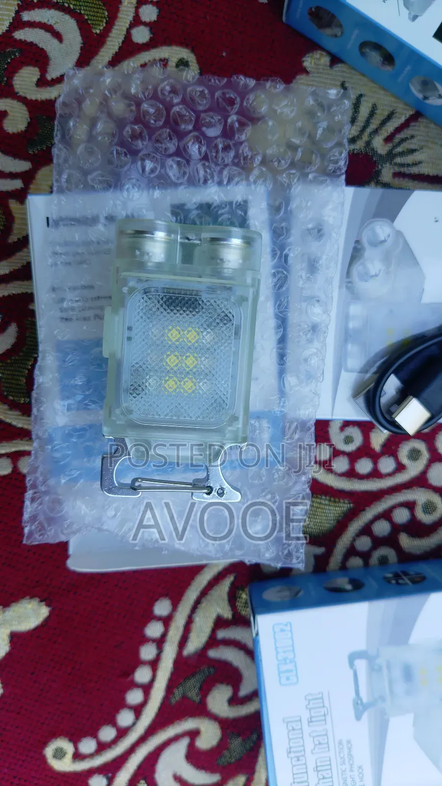 Smart Rechargeable Keychain Torch Cob Flashlight