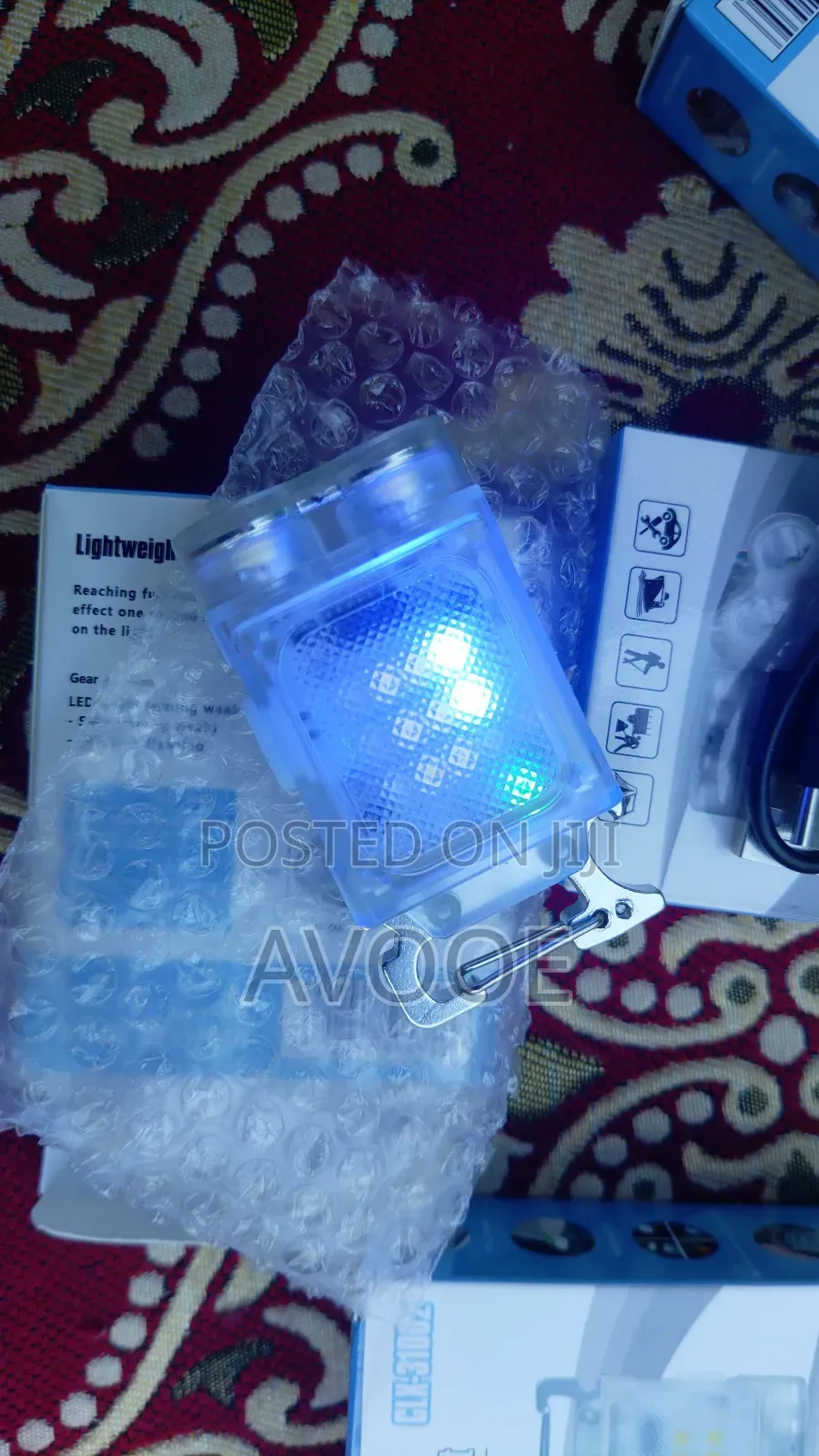 Smart Rechargeable Keychain Torch Cob Flashlight