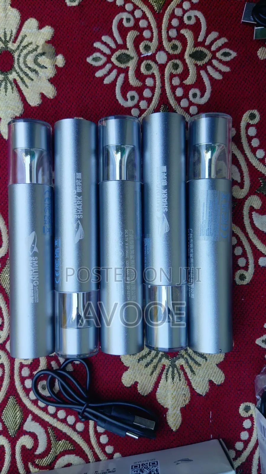 Luxury Metal Body Multifunctional 7 In1 Rechargeable Waterproof Light