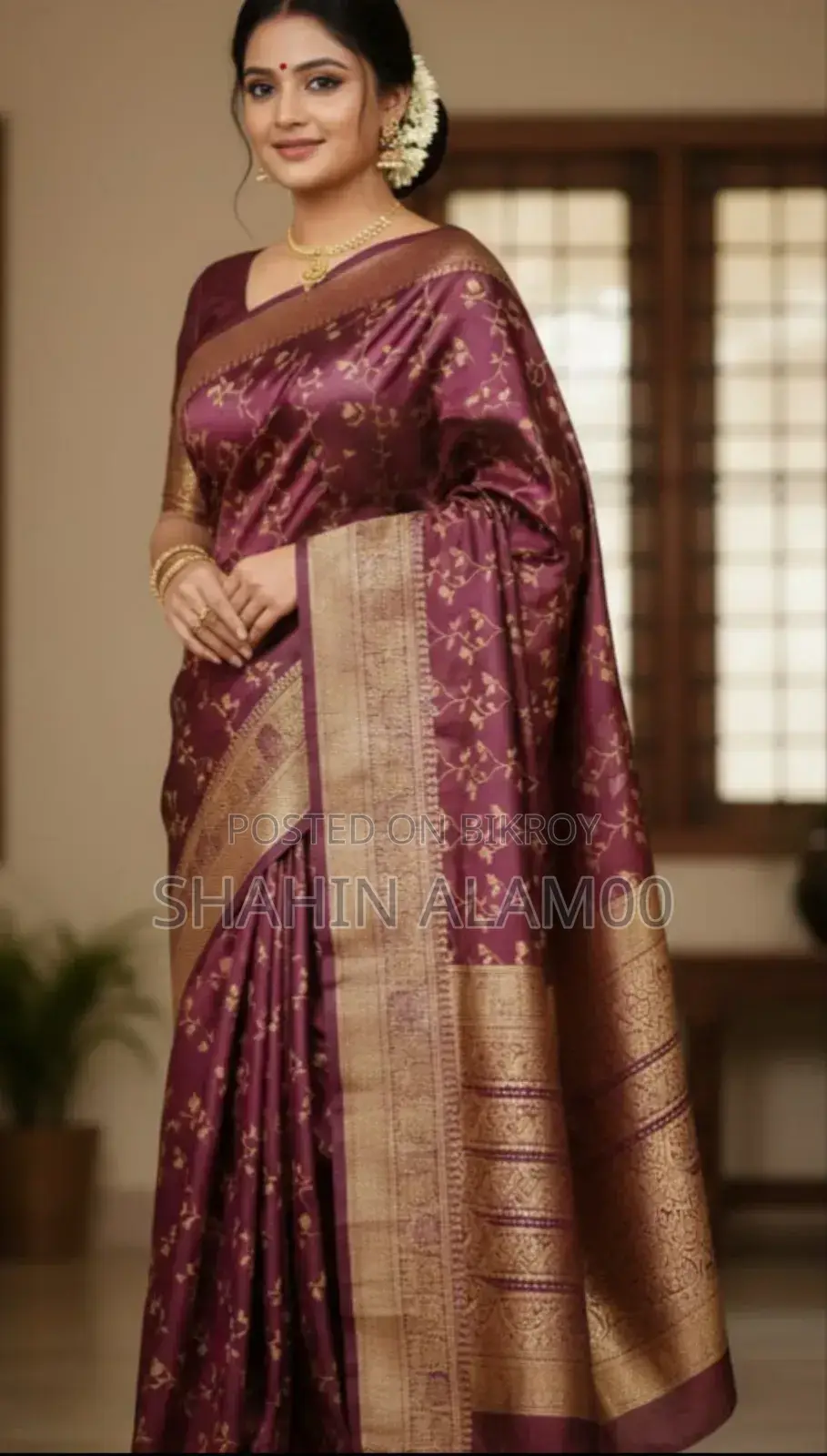 কাশ্মীরি কাতান শাড়ি