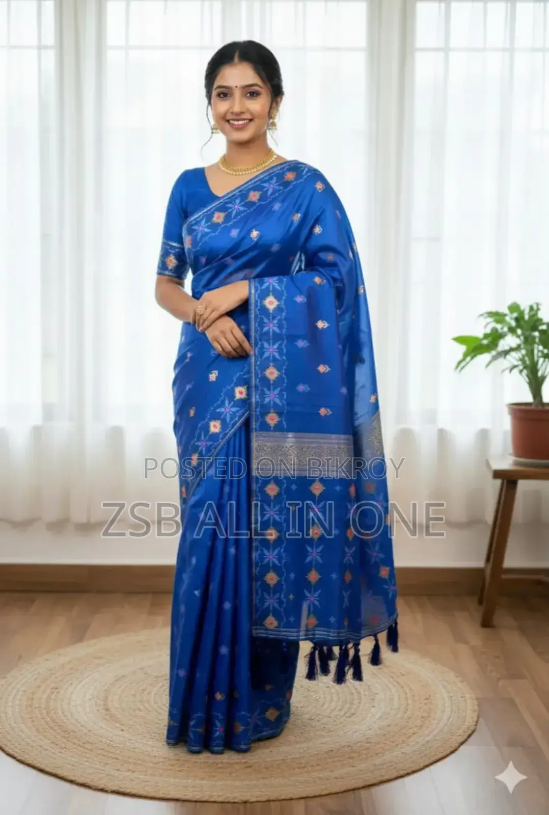 Half Silk Jamdani Print Saree