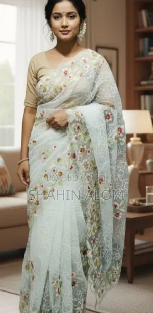 Georgette Organza Saree