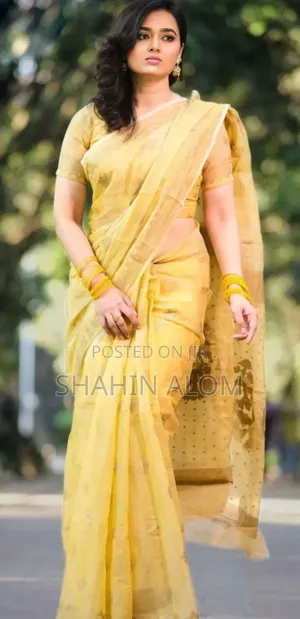 Semi Moslin Sharee With Blouse Piece