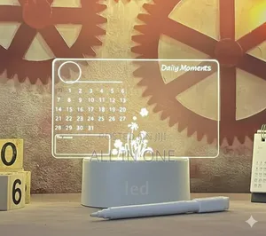 3d Creative Visualization Led Lamp With Calendar Design Light For