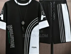 Photo - Combo Half T-Shirt and 3 Quarter Pants for Man