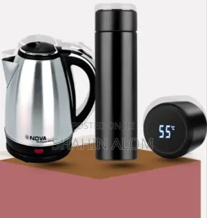 Smart Portable Led Flask + Nova Stainless Steel Electric Kettle 2.0l