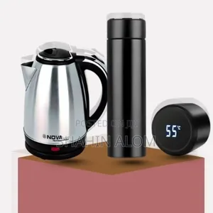 Smart Portable Led Flask + Nova Stainless Steel Electric Kettle 2.0l