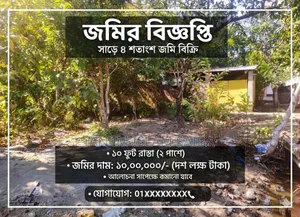 আকর্ষণীয় মূল্যে জমি বিক্রি করা হবে