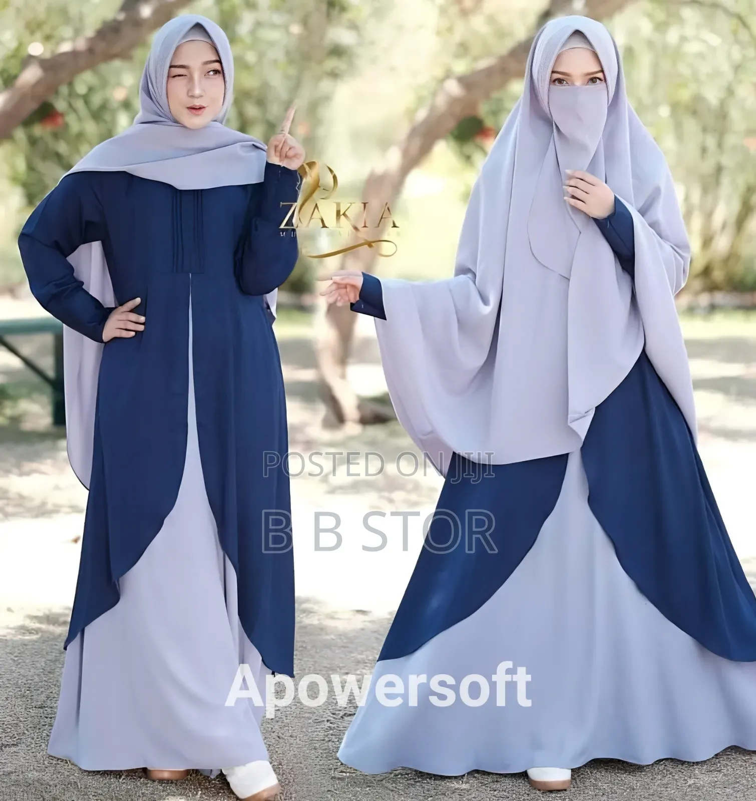 Dubai Cherry Borka With Hijab Nikab Set