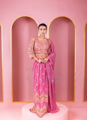 রেডিমেড জর্জেট এমব্রয়ডারি পার্টি ড্রেস