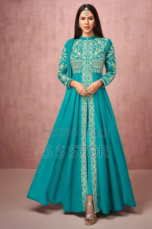 রেডিমেড জর্জেট এমব্রয়ডারি পার্টি ড্রেস New Update Collection