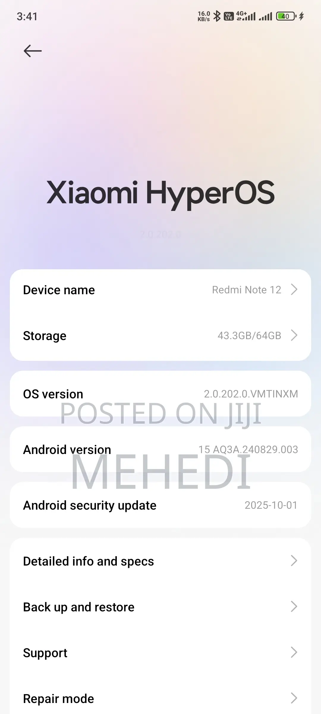 Xiaomi 12 128 GB Blue