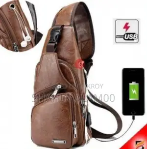 Men's Outdoor Leather Shoulder Chest Sling Bag