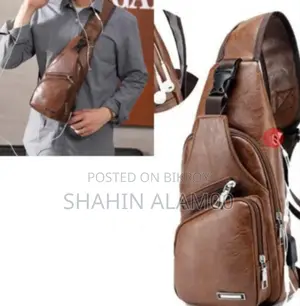 Men's Outdoor Leather Shoulder Chest Sling Bag