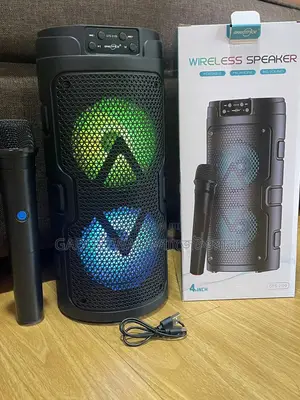 Photo - GTS-2129 Dual 4"+4" Wireless Karaoke Speaker With Wireless Microphone