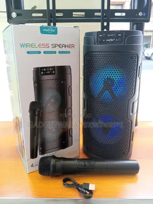 GTS-2129 Dual 4"+4" Wireless Karaoke Speaker With Wireless Microphone