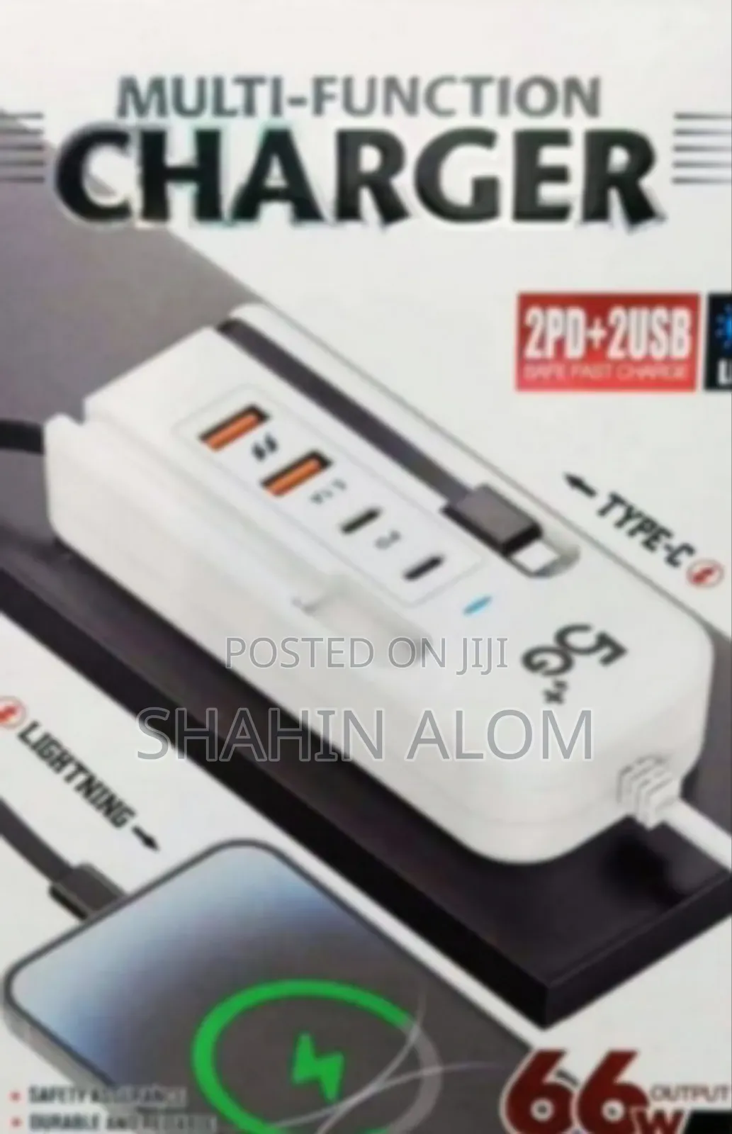 Product Title: Multi-Function Fast Charger 66w (2pd + 2usb)