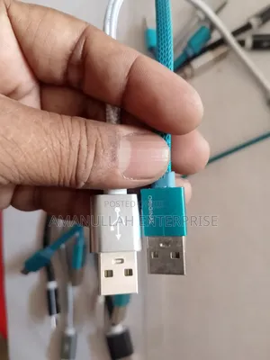 Short Braided Usb Type-a to Micro-Usb Cable for Charging and Data.