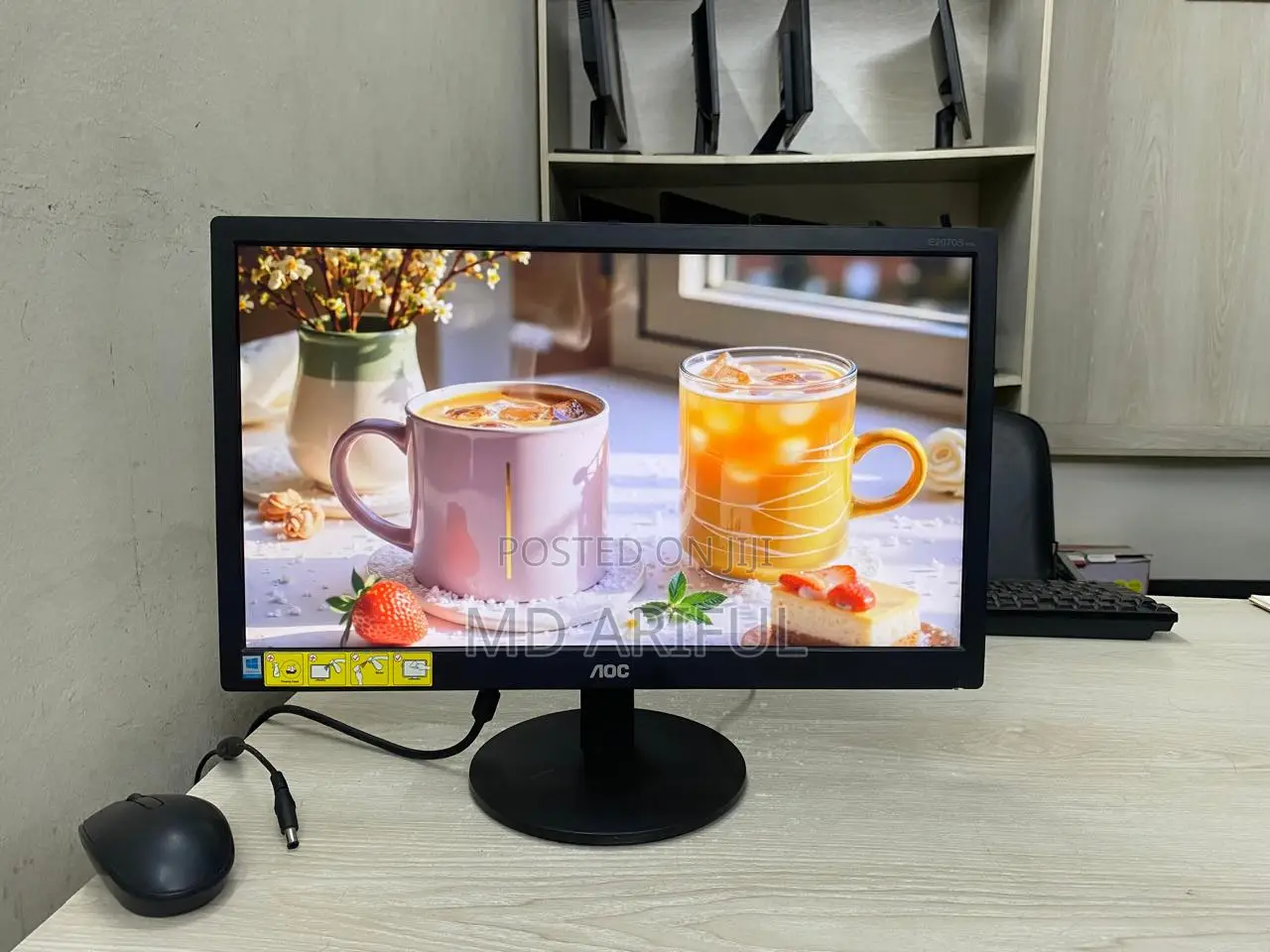 Aoc 20"Hd Led Full Fresh Slim Monittor Very Beautiful Display Color