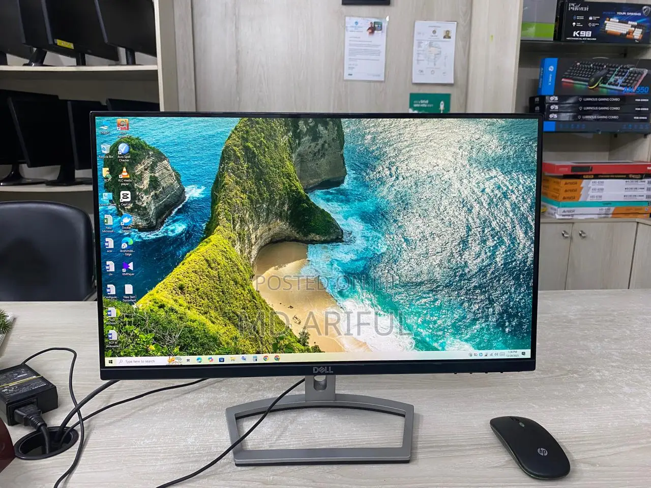 Dell 22"Ips FHD Full Fresh Ips Boderless Monitor Hdmi Original Color