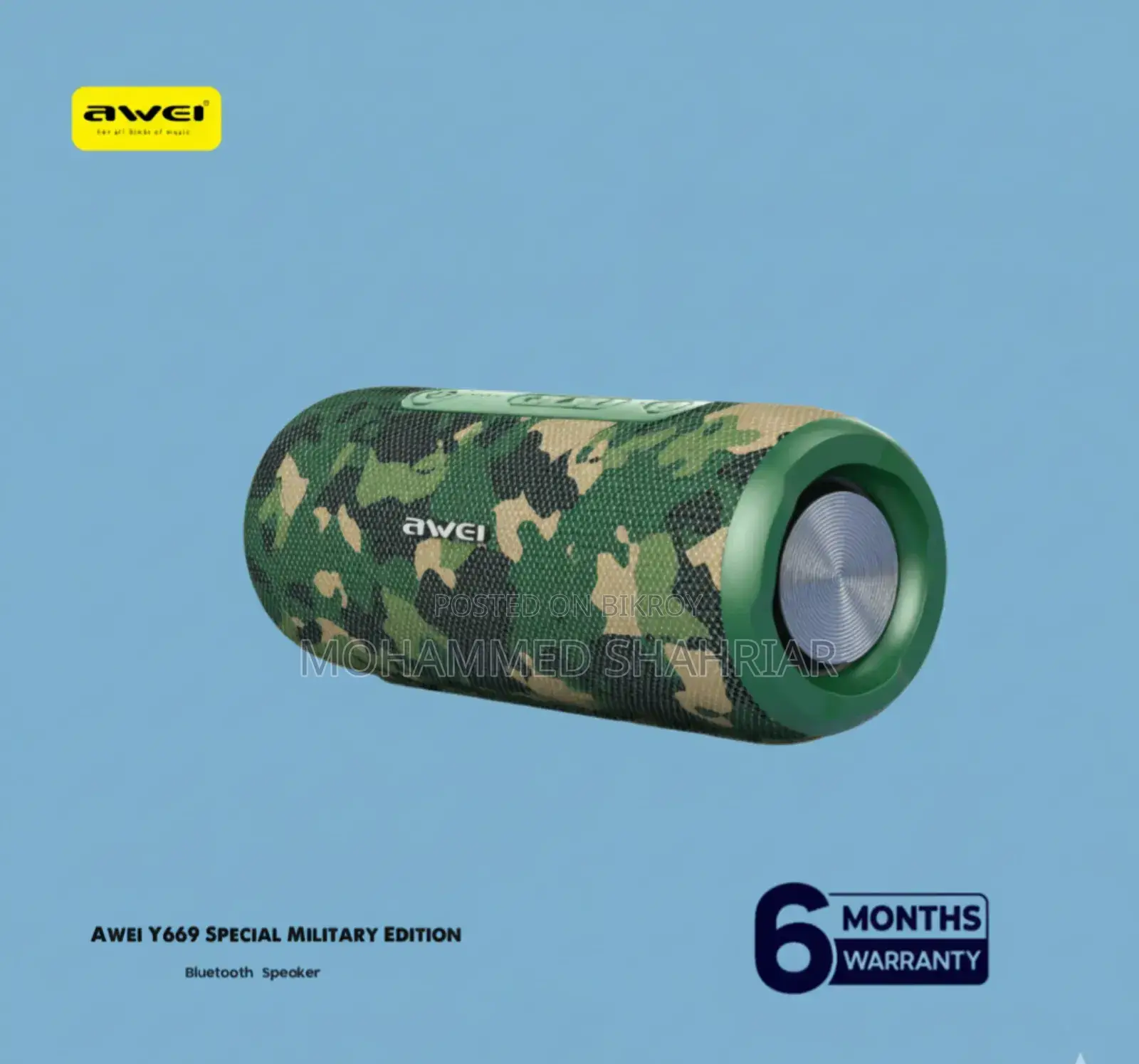 Awei Y669 31W Bluetooth Speaker With Deep Bass Warranty