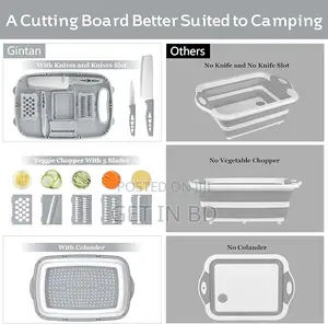 9-in-1 Cutting Board Foldable Fruit And Vegetable Filter Bas