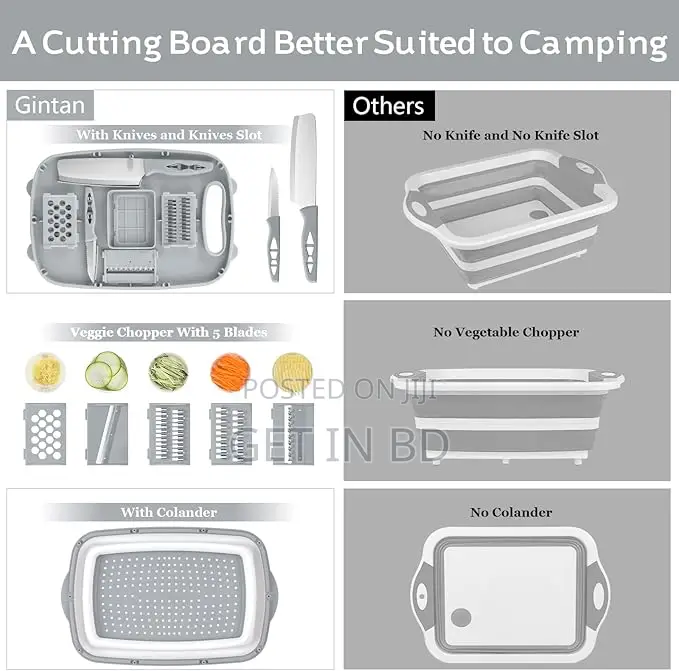 9-in-1 Cutting Board Foldable Fruit And Vegetable Filter Bas