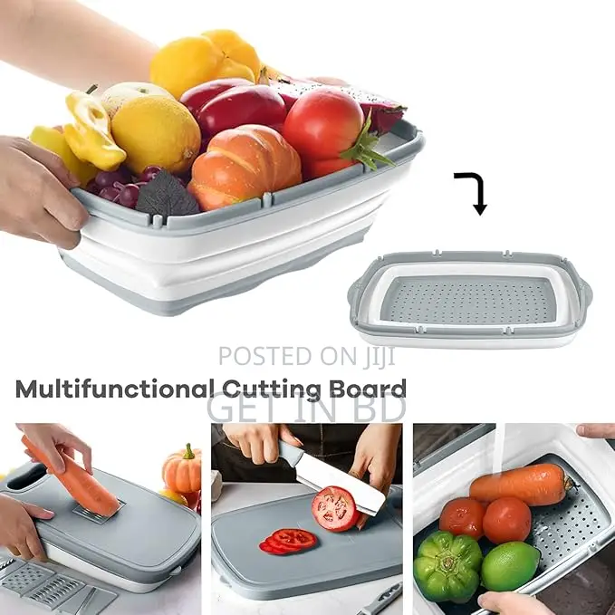 9-in-1 Cutting Board Foldable Fruit And Vegetable Filter Bas