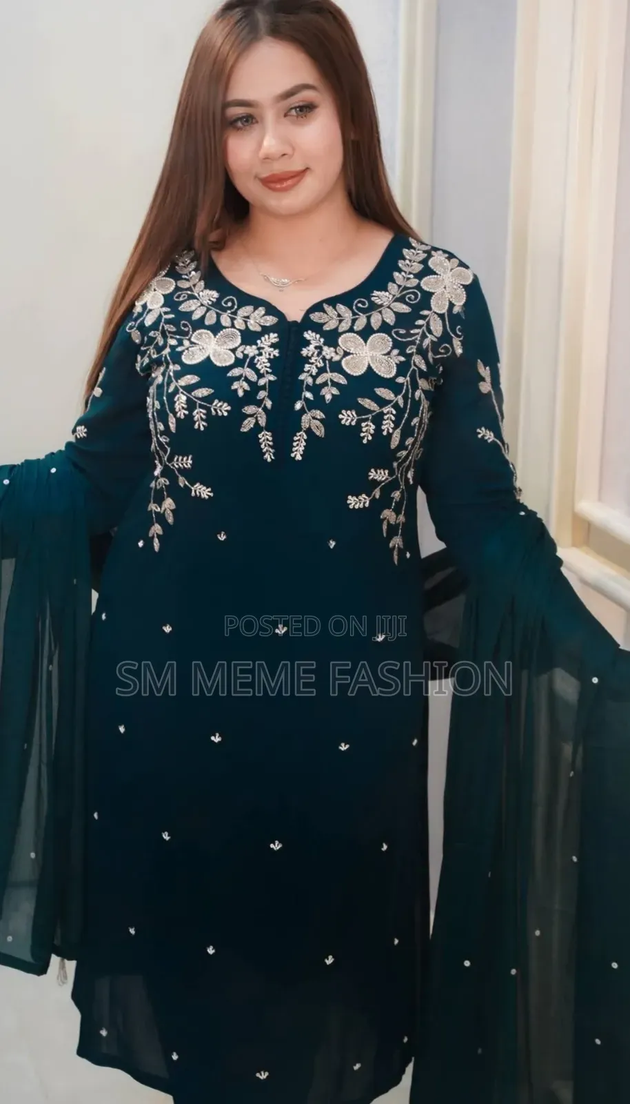Rayon Cotton Dress Full Set Embroidery