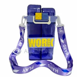 Work Hard Water Bottle-Dark Blue 550ml