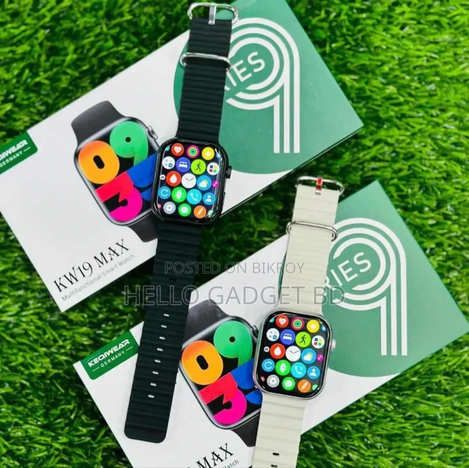 Kw19 Max Smart Watch – Big Amoled Display | 2 Belts | Best Seller