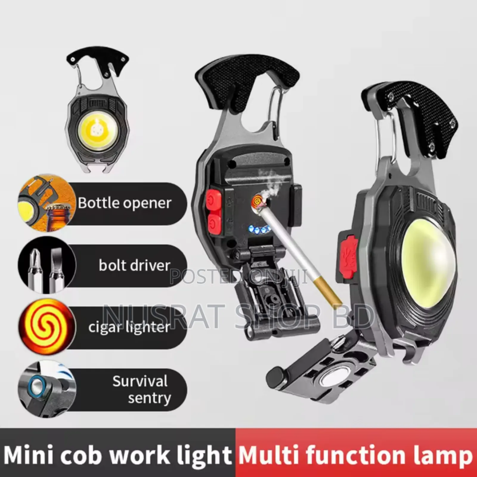 Flashlight Pocket Keychain Torch Cigarette Lighter 3531