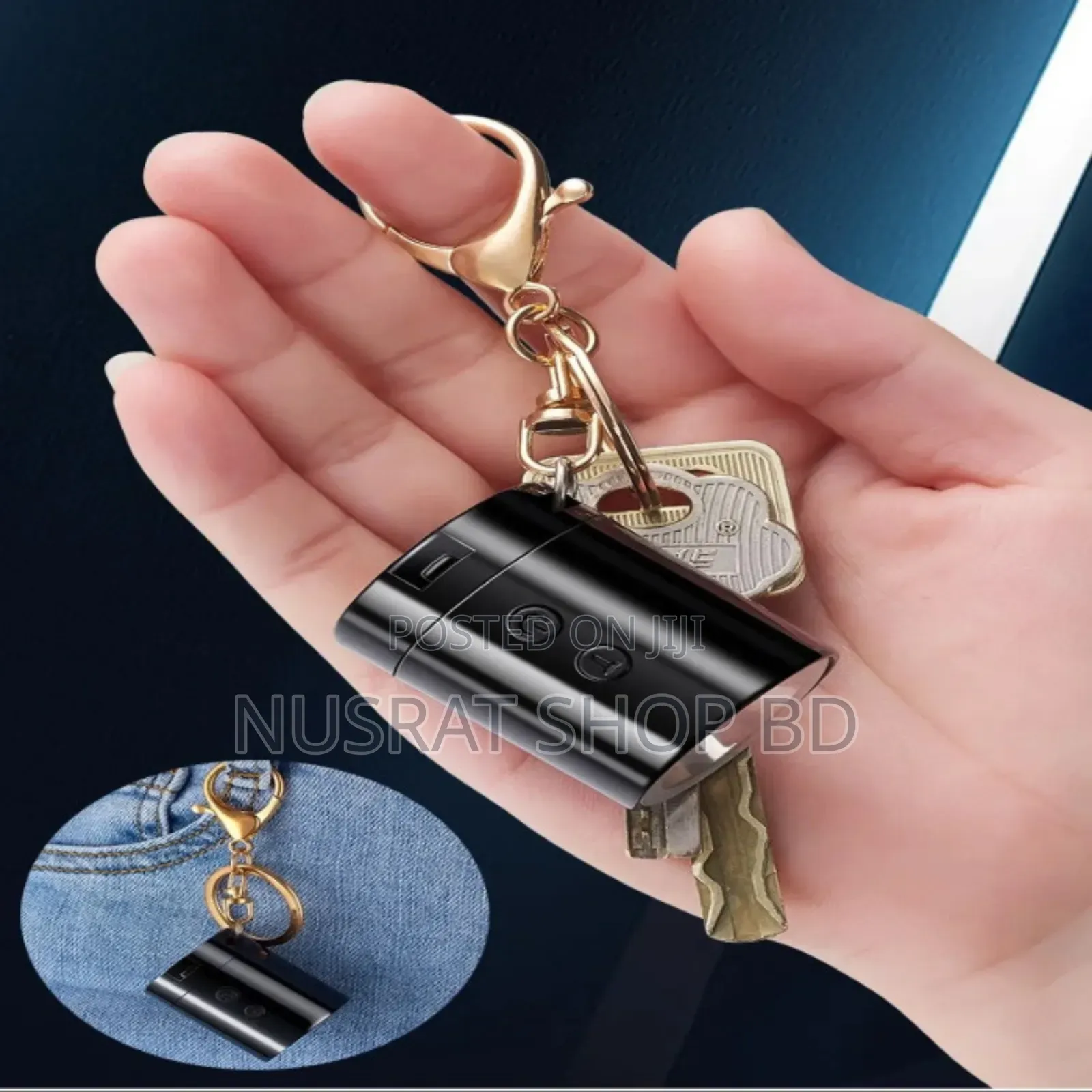 3 In 1 Rechargeable Flashlight Lighter Key Ring Code : 6121