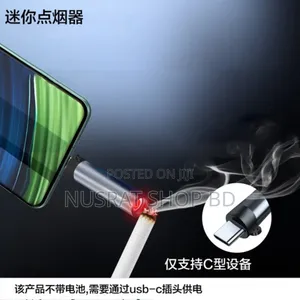 Usb‐C Mini Lighter (Tungsten Wire, Blow‐To‐Ignite) Code : 10554