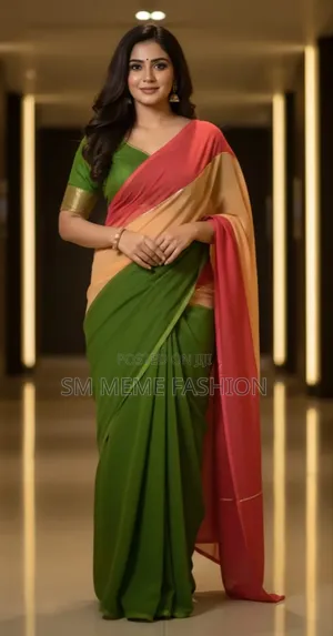 Half Silk Saree With Blouse Piece