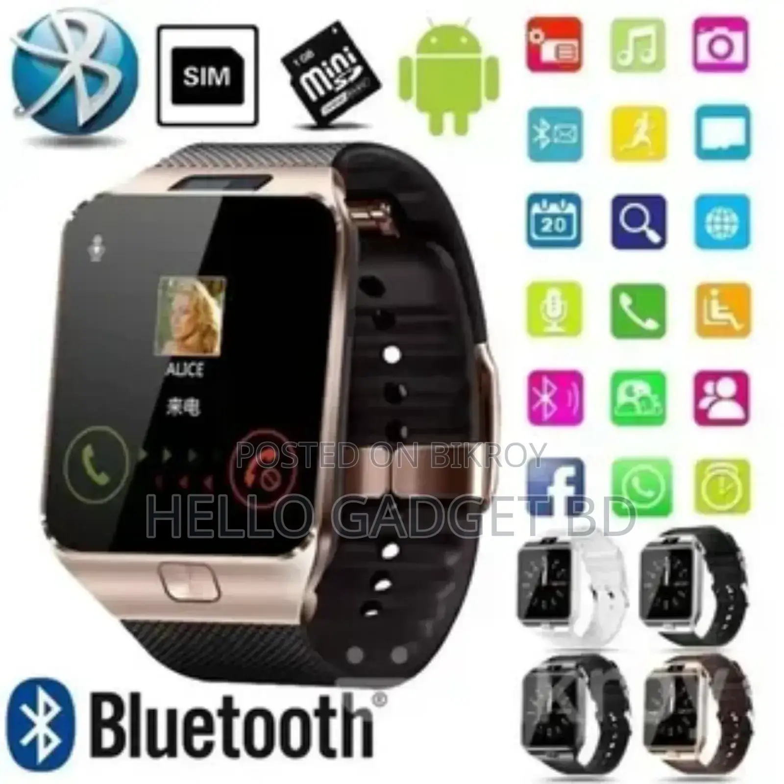 Dz09 Smart Watch – Sim Support | Camera | Best Seller 