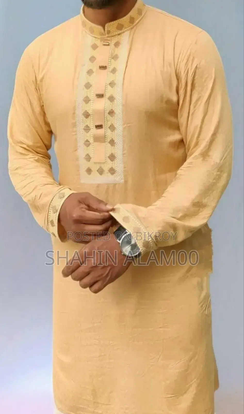 Soft Cotton Embroidery Panjabi