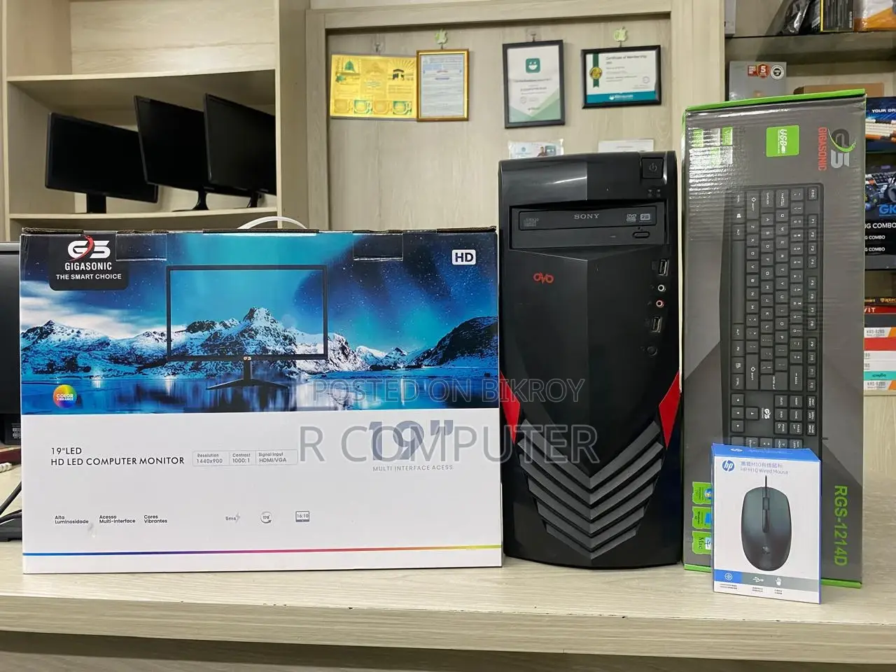 Desktop Computer 4GB Intel Core I3 SSD 128GB
