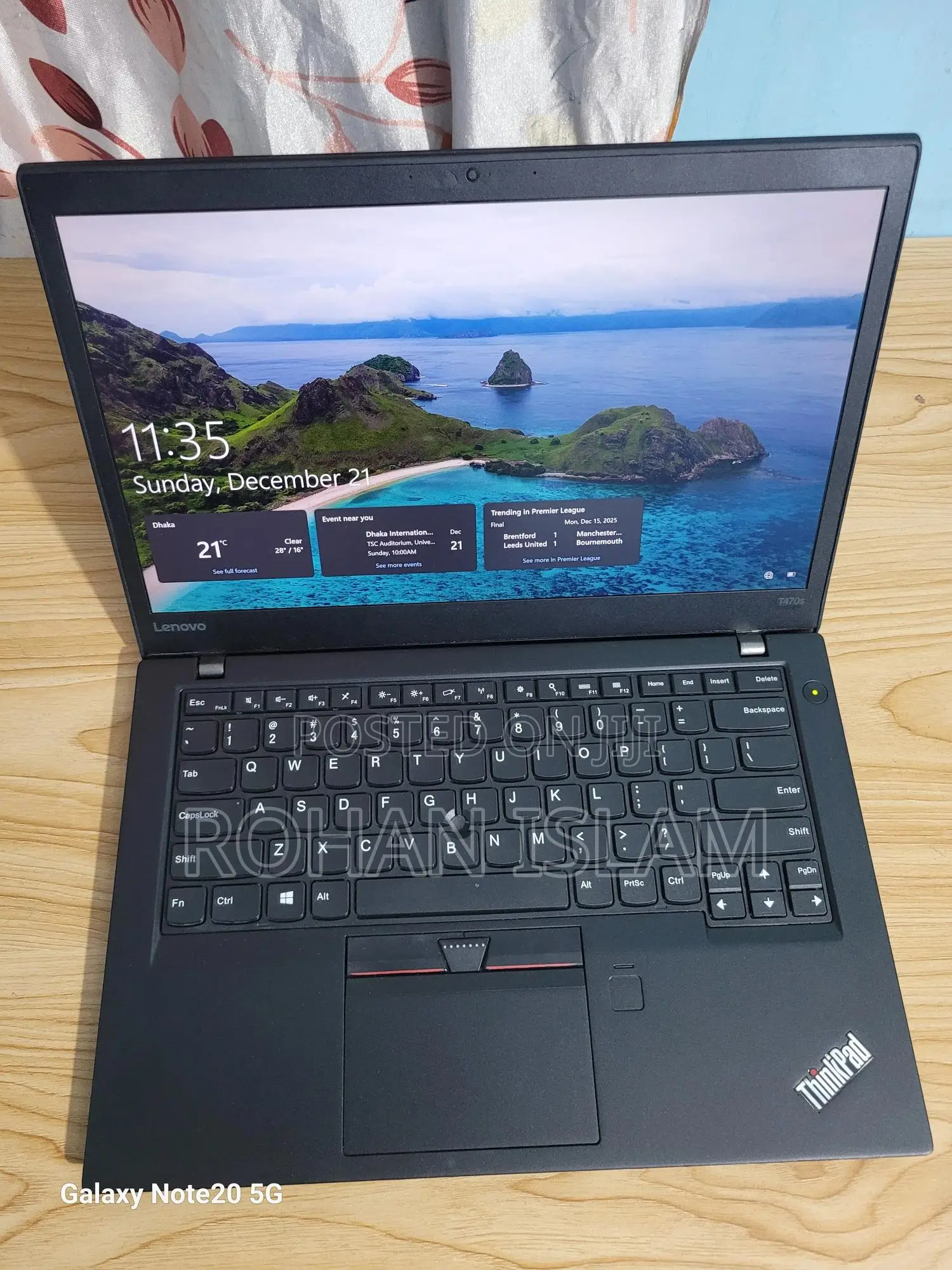 Laptop Lenovo ThinkPad T470s 16GB Intel Core I7 HDD+SSD 256GB